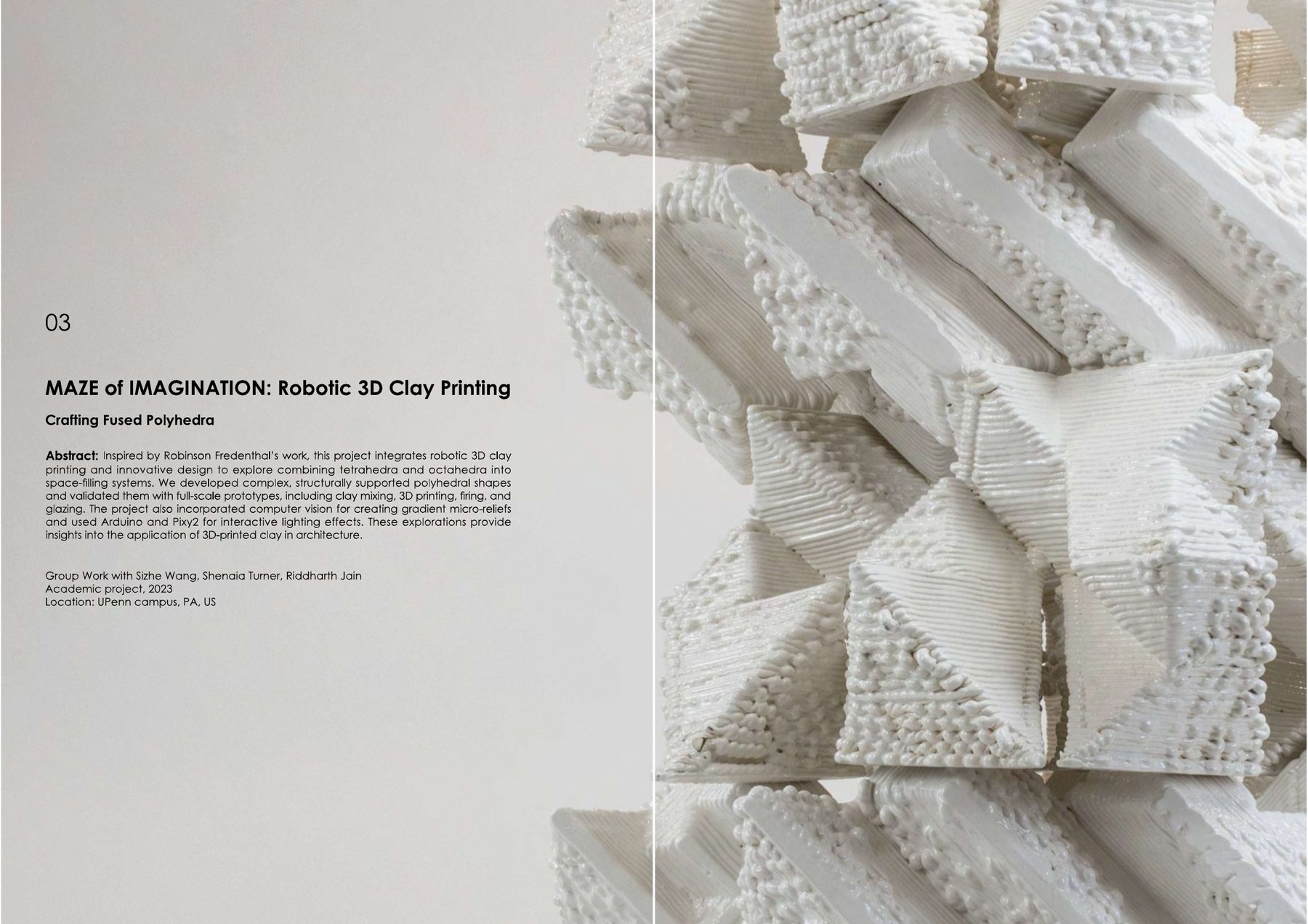 Maze of Imagination — robotic clay printing